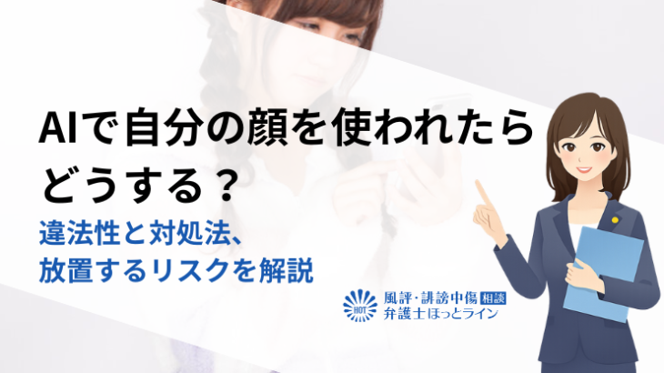 AIで自分の顔を使われたらどうする？違法性と対処法、放置するリスクを解説
